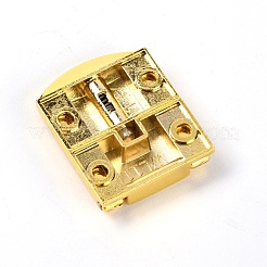 亜鉛合金ダイカストフィッティング  ダイカストロック  ゴールドカラー  30x24x6mm  穴：2.5mm&nbsp;FIND-WH0076-55C