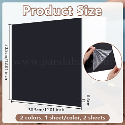 2枚 2色 HDPE プラスチックシート  正方形  ミックスカラー  30.5x30.5x0.6cm  1枚/色&nbsp;DIY-OC0014-43A