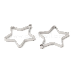 Non-Tarnish 304 Stainless Steel Open Back Bezel Star Pendants&nbsp;STAS-Z040-01P