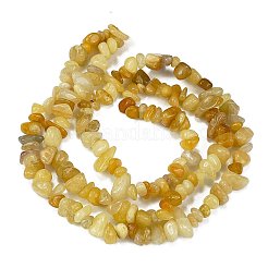 天然トパーズヒスイチップビーズ連売り  5~8x5~8mm  穴：1mm  約31.5インチ&nbsp;G-M205-16A