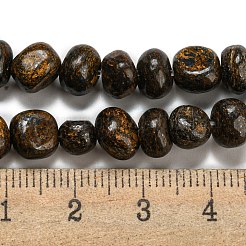 天然石ブロンザイトビーズ連売り  ナゲット  タンブルストーン  5~9x6~7x7~8mm  穴：1.2mm  約68個/連  15.35''（39センチメートル）&nbsp;G-D081-A11-02