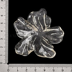 クリア樹脂カボション  アイリスの花びら  透明  62~62.5x58~59x9.5mm&nbsp;RE-CBAEB2B-01B