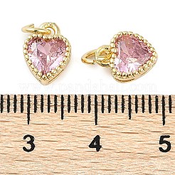 Real 18K Gold Plated Brass Inlaid Cubic Zirconia Charms&nbsp;ZIRC-L100-074G-08
