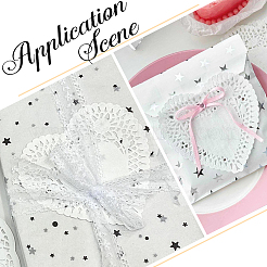 400Pcs 4 Colors Heart Lace Greaseproof Wrapping Paper&nbsp;FIND-SP0005-47