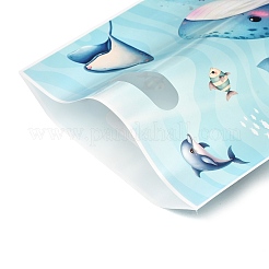 50Pcs 4 Styles Ocean Printed Plastic Gift Storage Tote Bags&nbsp;PL-CBAAD12-03
