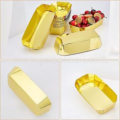 トレイペーパーボックス  オープンボックスなし  ボートの形  ゴールド  17.7x11.8x4.5cm  12個/セット&nbsp;CON-NB0001-78