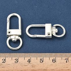 合金回転式ナスカン  ラックめっき  長持ちメッキ  銀  33x13x5.5mm  穴：6x9.5mm&nbsp;FIND-H056-02S