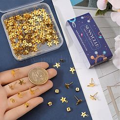 60Pcs 304 Stainless Steel Stud Earring Findings&nbsp;STAS-SC0021-31G