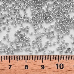 12/0個の模造ヒスイガラスシードビーズ  不透明色の光沢  ラウンド  ライトグレー  2x1.5mm  穴：1mm  約40000個/ポンド&nbsp;SEED-S049-A-019