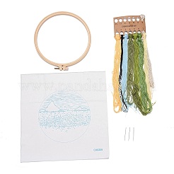 DIY Flower and Mountain Embroidery Kit&nbsp;DIY-O021-12A