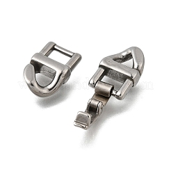 304 Stainless Steel Fold Over Clasps&nbsp;STAS-M119-05P-01