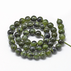 Natural Canadian Jade Beads Strands&nbsp;G-R446-8mm-08