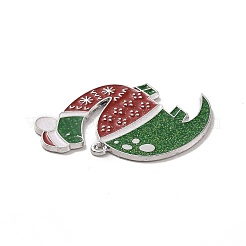 Christmas Theme Rack Plating Alloy Enamel Pendants&nbsp;PALLOY-O109-19P
