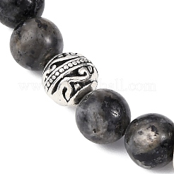 Natural Labradorite Round Beaded Stretch Bracelets for Women&nbsp;BJEW-JB12569-02