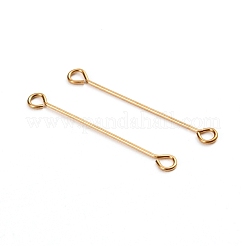 イオンプレーティング（IP）304ステンレススチールアイピン  ピアノ線9ピン  ゴールドカラー  26.5x0.6mm  穴：1.5mm&nbsp;STAS-I141-01C-G