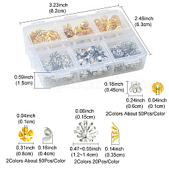 アイロンビーズキャップ140個  花  ミックスカラー  6~14x3.5~4.5mm  穴：1~1.5mm&nbsp;IFIN-FS0001-42