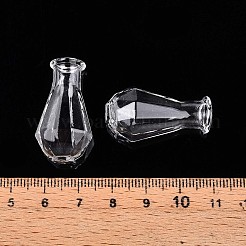ガラスボトル  ビーズの容器  コーン  透明  3~3.1x1.6~1.65cm  穴：5.5~6mm&nbsp;AJEW-N002-03
