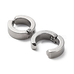 変色しない201ステンレススチール製カフイヤリング  リング  ステンレス鋼色  13.5x13.5x4mm&nbsp;EJEW-H096-01P
