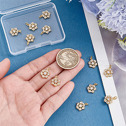 12Pcs Brass Micro Pave Cubic Zirconia Pendants&nbsp;KK-ME0004-66