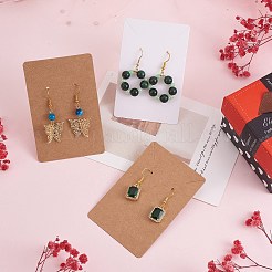 200個2色長方形ダンボールジュエリーディスプレイカード  ネックレスとイヤリングに使われる  ミックスカラー  9x6cm  100個/カラー&nbsp;CDIS-SZ0001-18