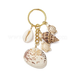 Ocean Style Natural Shell with Synthetic Turquoise Keychains&nbsp;KEYC-JKC01231-03