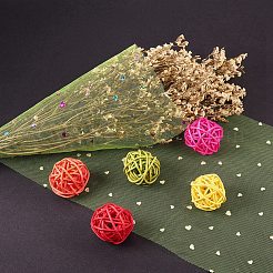 ハートキラキラスパンコールデコメッシュリボン  チュール生地  スカートを作るためのチュールロールスプールファブリック  芝生の緑  6インチ（15cm）  約10ヤード/ロール（9.144メートル/ロール）&nbsp;OCOR-BC0007-16