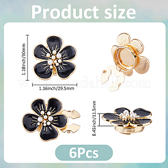 6Pcs Alloy Enamel Cufflinks&nbsp;DIY-FH0009-79B
