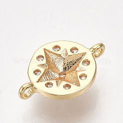 Brass Cubic Zirconia Links&nbsp;KK-S350-312