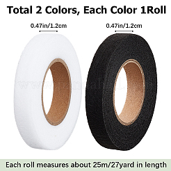 2 Roll 2 Colors Non-woven Fabrics Polyamide Double-sided Hot Melt Adhesive Film&nbsp;DIY-GF0007-99