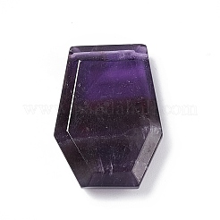 天然石アメジストペンダント  ポリゴンのチャーム  21~26x16~19x6mm  穴：1mm&nbsp;G-C002-01G