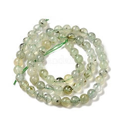 天然石プレナイトビーズ連売り  ラウンド  6~7mm  穴：0.8mm  約62~65個/連  15.3インチ&nbsp;LS-G-S333-6mm-032
