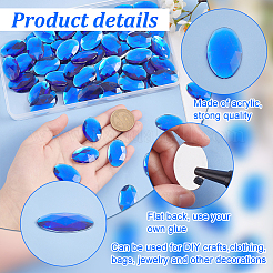 100Pcs Flat Back Acrylic Rhinestone Cabochons&nbsp;OACR-OC0001-19B