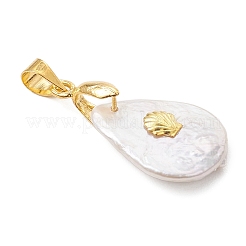 Natural Baroque Keshi Pearl Pendants&nbsp;PALLOY-JF05017