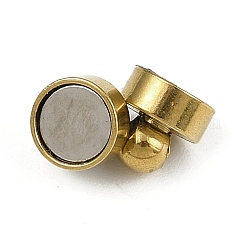 304ステンレススチール製マグネット留め具  コラム  ゴールドカラー  12x6mm  穴：1.8mm&nbsp;STAS-C127-09G