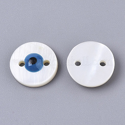 Freshwater Shell Links Connectors&nbsp;LS-SHEL-N026-39B