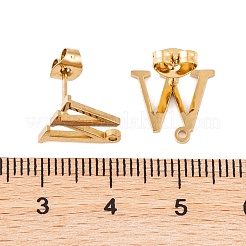 Ion Plating(IP) 304 Stainless Steel Stud Earrings&nbsp;FIND-Q103-01W-G