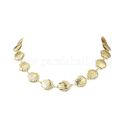 Ocean 304 Stainless Steel Shell Shape Link Chain Necklaces for Women&nbsp;NJEW-JN06011