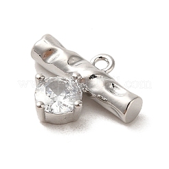 Brass Micro Pave Cubic Zirconia Charms&nbsp;LS-KK-C043-01P