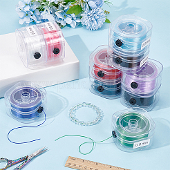 10Pcs 10 Colors Flat Elastic Crystal String Sets&nbsp;EW-UN0001-01