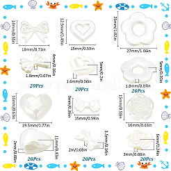 120Pcs 6 Styles ABS Plastic Imitation Pearl Big Beads&nbsp;KY-SC0002-30