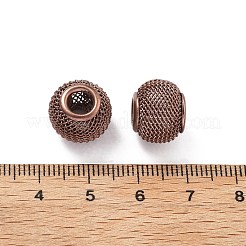 電気鉄のビーズ  ラウンド  ココナッツブラウン  10x13x13mm  穴：5mm&nbsp;FIND-Q120-01C