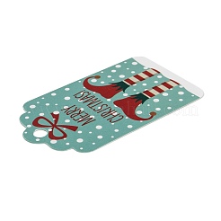 Rectangle Christmas Theme Kraft Paper Cord Display Cards&nbsp;CDIS-K003-02H
