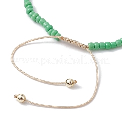 5Pcs 5 Colors Natural Shell Heart & Seed Braided Bead Bracelets Set&nbsp;BJEW-JB10039-03