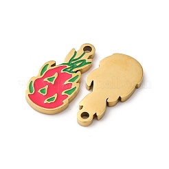 Fruit Seris 304 Stainless Steel Enamel Charms&nbsp;STAS-U060-03G-11