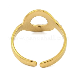 Ion Plating(IP) Round 304 Stainless Steel Open Cuff Rings for Women&nbsp;RJEW-A044-01A-G