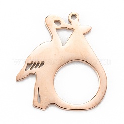 Ion Plating(IP) 304 Stainless Steel Pendants&nbsp;LS-STAS-P280-18RG