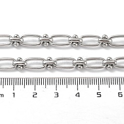 変色しにくい304ステンレススチールの楕円形とノットリンクチェーン  溶接されていない  スプールで  ステンレス鋼色  12x6x1.5mm  7x6x4mm  5 m /ロール&nbsp;CHS-B005-01P