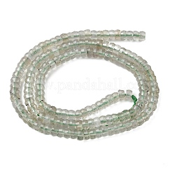 天然のグリーンクォーツビーズ連売り  ファセットロンデル  4x2.5mm  穴：0.9mm  約151~155個/連  14.57''~14.96''（37~38センチメートル）&nbsp;G-A299-A25-01