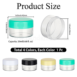 4Pcs 4 Colors Plastic Cream Jars&nbsp;MRMJ-GF0001-76