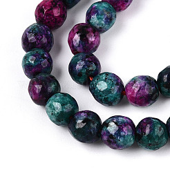 Dyed Natural White Jade Beads Strands&nbsp;G-T139-6mm-60-20